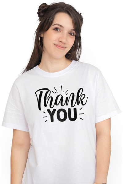 StoryGift Romania Tricou Femei Cu Mesajul De Multumire In Limba Engleza "than...