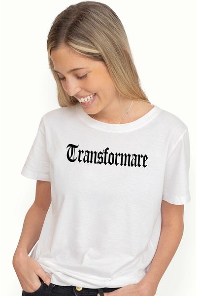 StoryGift Romania Tricou Femei Transformare, Mesaj Motivational, Cuvant, Text Inspirational, Self Wht_m