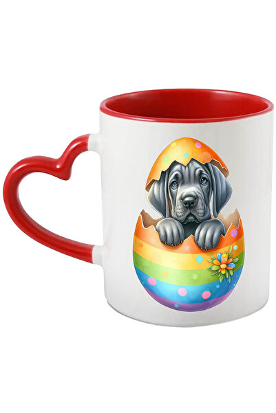 StoryGift Romania Cana Cu Un Catel Gri Care Iese Dintr-un Ou Spart | Ilustrat...