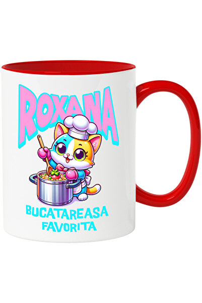 StoryGift Romania Cana Cu Pisica Colorata Vesela Bucatareasa Cu Papion Text R...