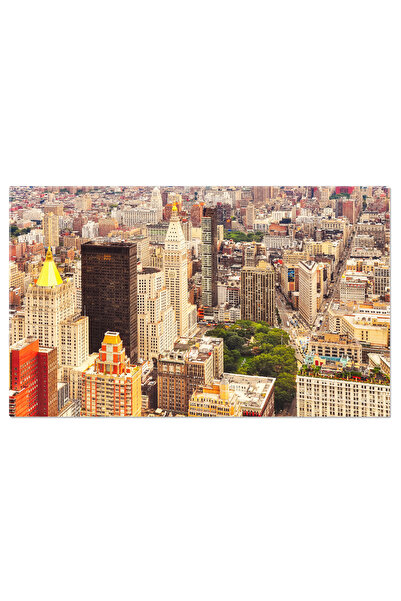 StoryGift Romania Tablou Canvas 120 X 80cm Vedere Aeriana A Manhattanului, Ne...