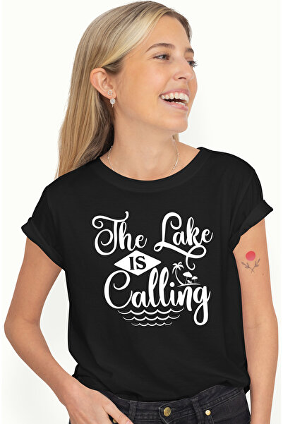 StoryGift Romania Tricou Femei Cu Mesajul In Engleza "the Lake Is Calling" - ...