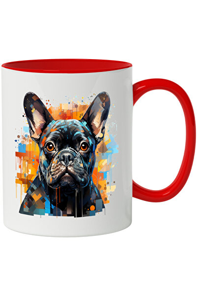 StoryGift Romania Cana Cu Catel, Geometric, Mosaic, Vopseam Buline, Multicolo...