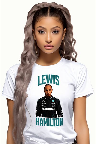 StoryGift Romania Tricou Femei Lewis Hamilton Cursa Profesionista Formula 1 Viteza Cu Imprimeu Pe Wht_m