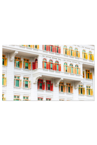 StoryGift Romania Tablou Canvas Stilul Arhitectural Al Politiei De Pe Dealul Hill Din Singapore, Abstract, Landma