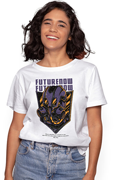 StoryGift Romania Tricou Femei Cu Monstru Masinarie Mov, Text In Engleza Futu...