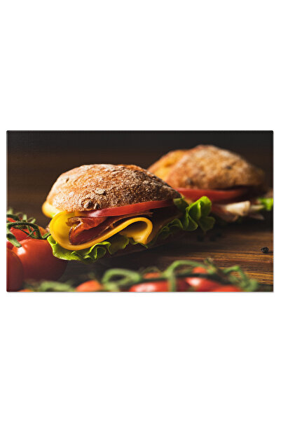 StoryGift Romania Tablou Canvas: Mancare Apetisanta Pe Masa - Branza, Rosii, Delicios