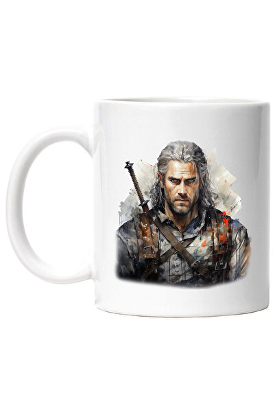 StoryGift Romania Cana Cu The Witcher, Fantasy, Geralt Din Rivia, Personaj, Carti, Multicolor 330 , Cu Maner Alb