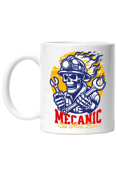 StoryGift Romania Cana Cu Schelete Uman Cu Palarie In Flacari Iubitorii De Ma...