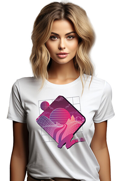 StoryGift Romania Tricou Femei Cu Imagine Abstracta, Romb Cu Univers Necunosc...