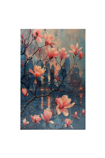 StoryGift Romania Tablou Canvas Flori De Magnolie La Marginea Orașului Lângă ...