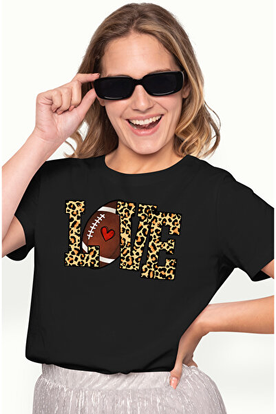 StoryGift Romania Tricou Femei Cu O Minge De Forbal American Cu Mesajul "love...