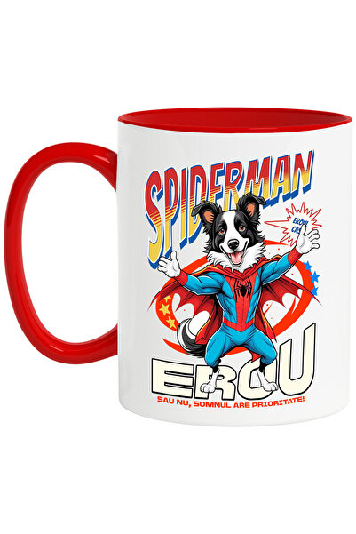 StoryGift Romania Cana Cu Border Collie Caine In Costum De Spiderman Cu Peler...