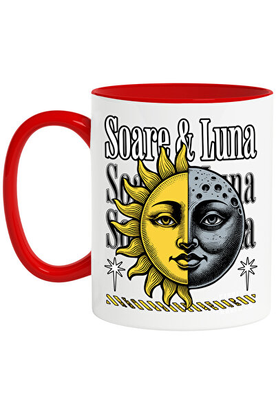 StoryGift Romania Cana Soarele Și Luna, Yin Si Yang Galaxie , 330ml, Ceramic ...