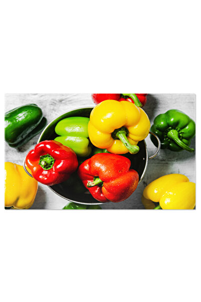 StoryGift Romania Tablou Canvas Savoare Autentica Ardei Dulci Proaspeti Pe Ma...