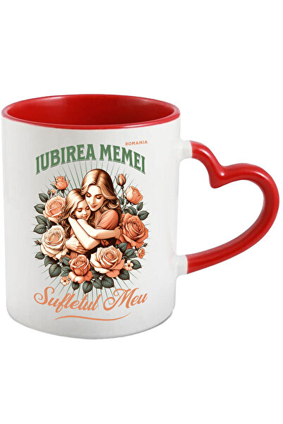 StoryGift Romania Cana Cu Mama Si Fata Flori Trandafiri Roz Text Iubirea Mame...