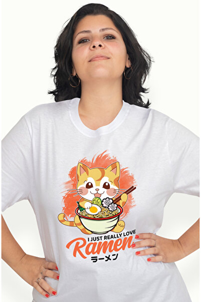 StoryGift Romania Tricou Femei Cu Mesajul "i Just Really Love Ramen", Ilustra...
