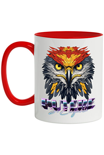 StoryGift Romania Cana Cu Mesaj Putere Si Eleganta, Cap De Bufnita, Pene, Mul...