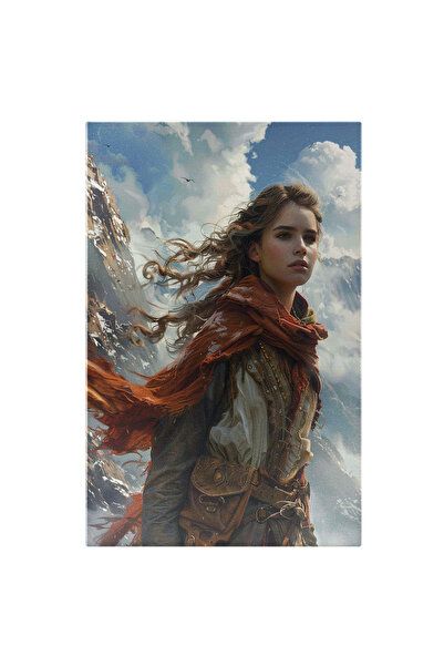 StoryGift Romania Tablou Canvas: Fata Cu Parul Lung Cret Si Pelerina De Super...