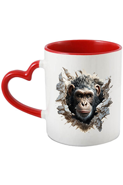 StoryGift Romania Cana Cu Cap De Maimuta, Animal, Spartura, Zid, Stanci, Mult...