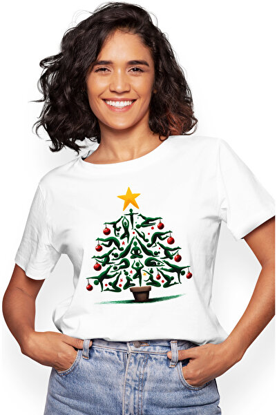 StoryGift Romania Tricou Femei Cu Un Brad Facut Din Omuleti Verzi In Pozitii ...