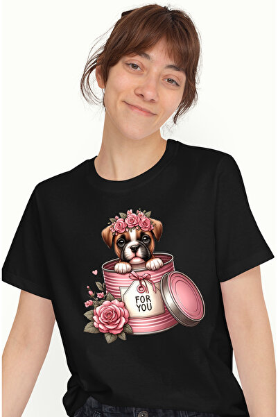 StoryGift Romania Tricou Femei Cu Un Catelus Timid Care Iese Dintr-o Conserva...