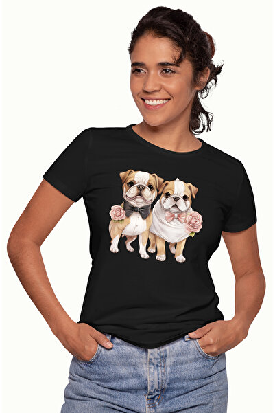 StoryGift Romania Tricou Femei Cu O Catelusa Putin Furioasa Si Un Catel Vesel...