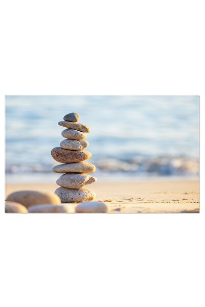 StoryGift Romania Tablou Canvas Echilibru In Nisipul Plajei Echilibru, Pietre...