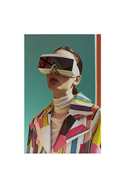 StoryGift Romania Tablou Canvas Model Pentru Experminetarea Noilor Ochelari Simulatori De Realitate- Sacou Colora