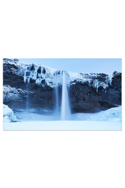 StoryGift Romania Tablou Canvas Fotografie Seljalandsfoss In Iarna Islandeza,...