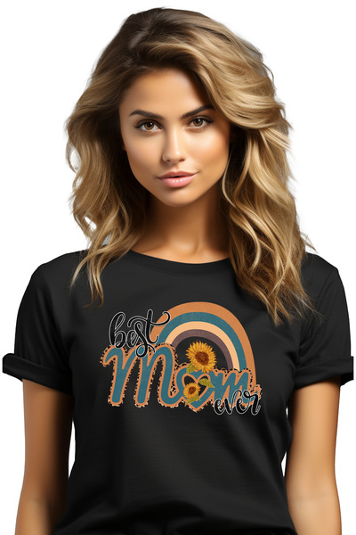 StoryGift Romania Tricou Femei Cu Mesajul "best Mom Ever", Ilustratie, Mama, ...