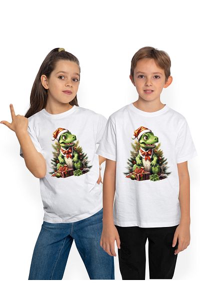 StoryGift Romania Tricou Copii Cu Un Pui De Dinozaur Fericit, Ilustratie, A Primit Cadouri, Recunoscator, Br