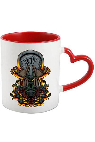 StoryGift Romania Cana Cu Zombie, Mormant, Piatra, Maini, Plante, Flori, Horr...