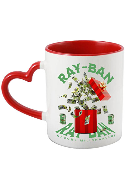 StoryGift Romania _Ray-Ban_ Mug - Millionaire's Gift, 330ml, Ceramic with Red...