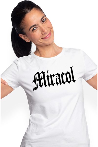 StoryGift Romania Tricou Femei Miracol, Mesaj Motivational, Cuvant, Text Inspirational, Self Care, Wht_l