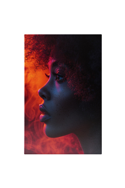 StoryGift Romania Tablou Canvas Freamătul Interior African-american Culoare Intensă Mistuitoare În Portret Femini