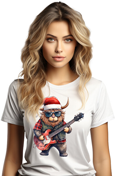 StoryGift Romania Tricou Femei Cu Un Zimbru Care Canta La Chitara, Ilustratie...