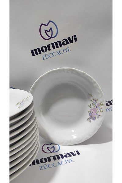 Porland Bouquet 17 Cm Pit Plate 12-Piece Dinner Plate