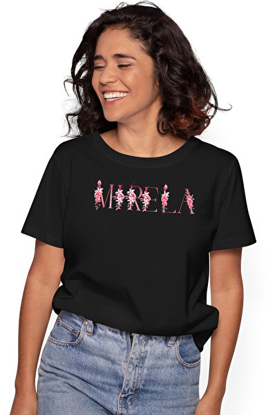 StoryGift Romania Tricou Femei Cu Numele Mirela, Floral, Colorat, Creativ, Fr...