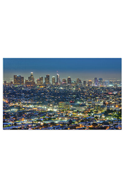 StoryGift Romania Tablou Canvas Silueta Orasului Los Angeles, California, Sky...