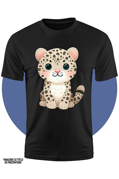 StoryGift Romania Children's T-shirt with a tiger, illustration, cheerful, blushing, happy, friendly 100% Cotton, U