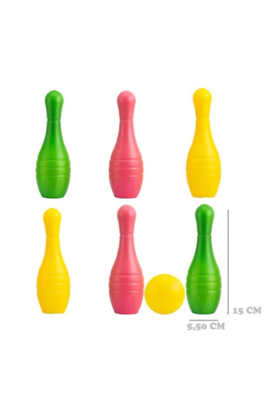 abnturk Eğlendirici Bowling Seti 7 Parça Oyun Takımı Seti Çocuk Spor Ve Dikkat Oyunu