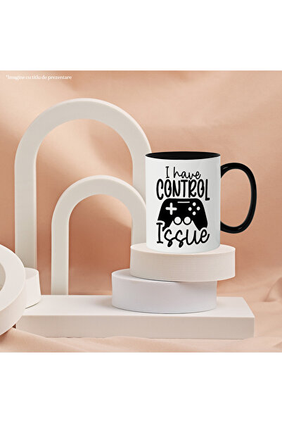 StoryGift Romania Cana cu un controller si textul "I have control issue" - am o problema cu contro, Cu ,STG