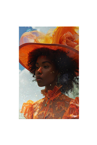 StoryGift Romania Tablou Canvas Oază De Frumusețe Femeia Cu Pălărie Voluminoa...
