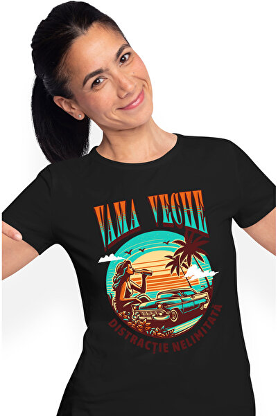 StoryGift Romania Tricou Femei Vama Veche - Distractie Nelimitata Vintige Tan...