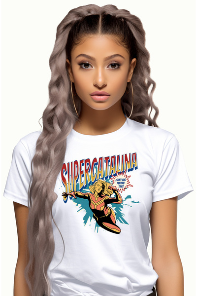 StoryGift Romania Tricou Femei Super Catalina, Supererou Sunt Aici Pentru Tin...