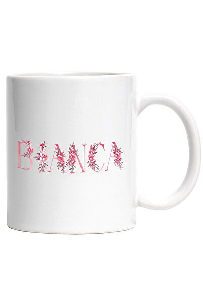 StoryGift Romania Cana Cu Numele Bianca, Floral, Colorat, Creativ, Frumos, Un...