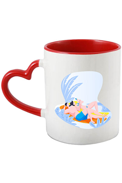 StoryGift Romania Cana Cu Cuplu, Telefon, Plaja, Vacanta, Multicolor 330 Ml, ...