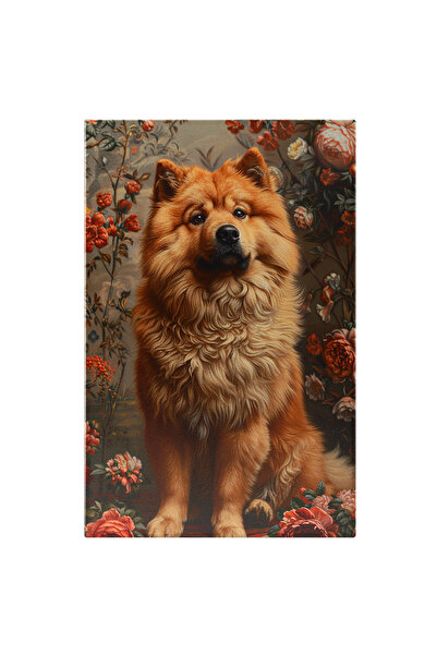 StoryGift Romania Tablou Canvas :model Canin Înconjurat De Trandafiri Colorat...