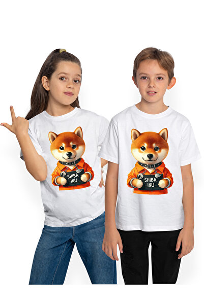 StoryGift Romania Tricou Copii Cu Un Catel Shiba Inu La Puscarie, Ilustratie,...